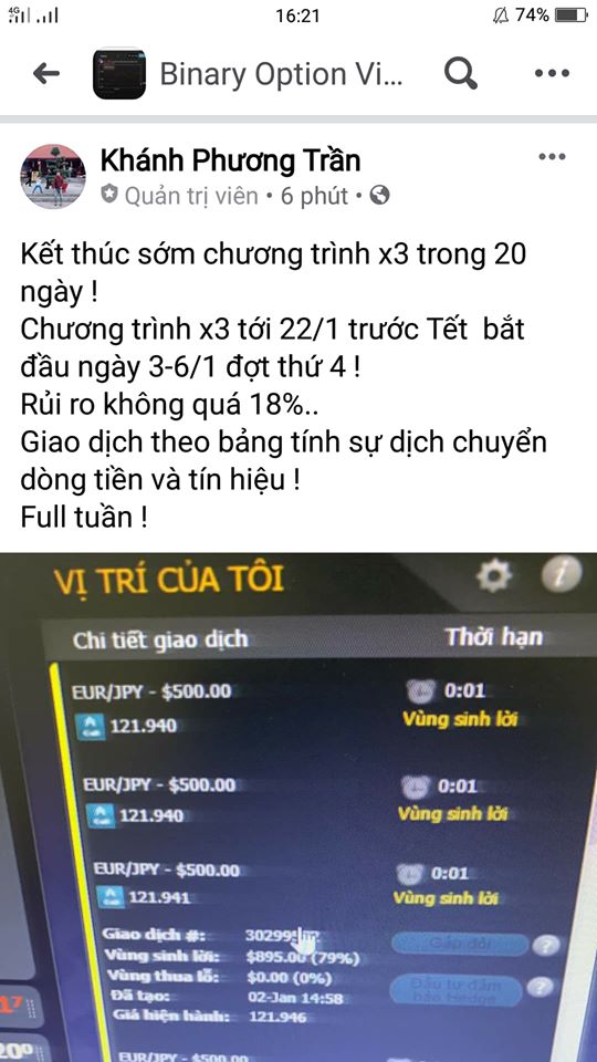 Khánh Phương Trần dùng Demo trade lùa gà