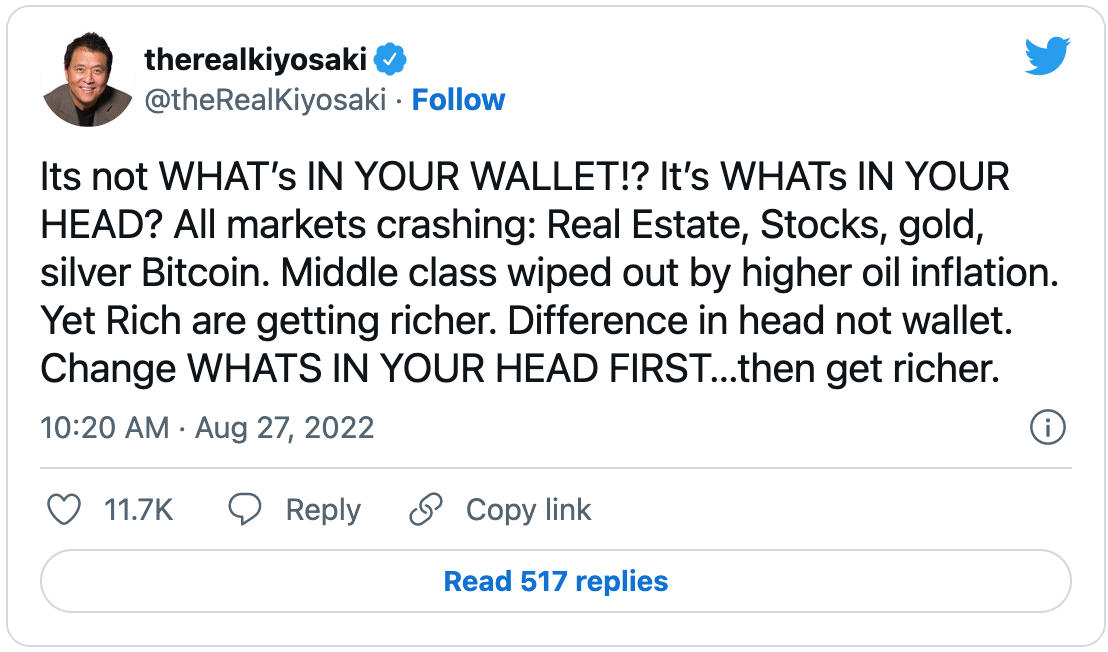 Tác giả Cha giàu Cha nghèo Robert Kiyosaki: Mọi thị trường đang sụp đổ và đây là cơ hội tốt để làm giàu!