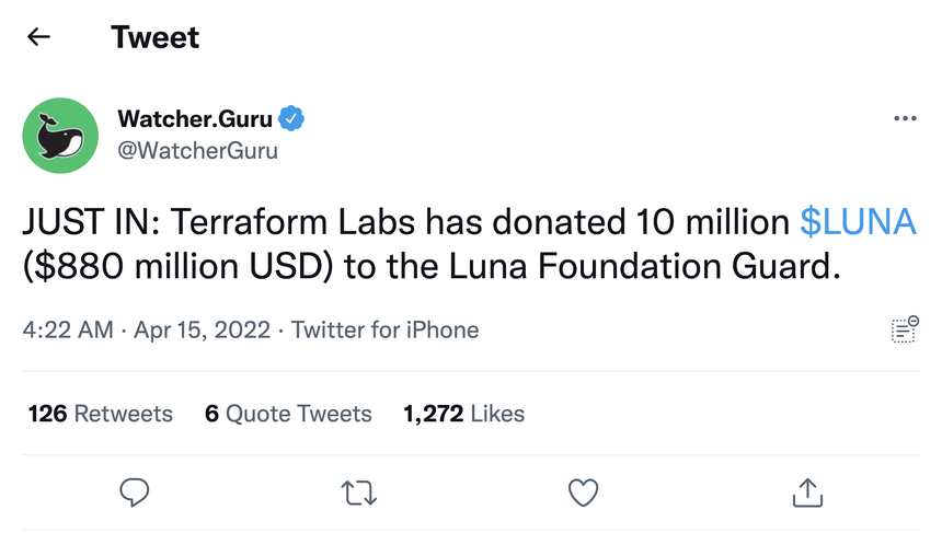 Hơn 1 tỷ USD Bitcoin của dự án LUNA đang ở đâu?