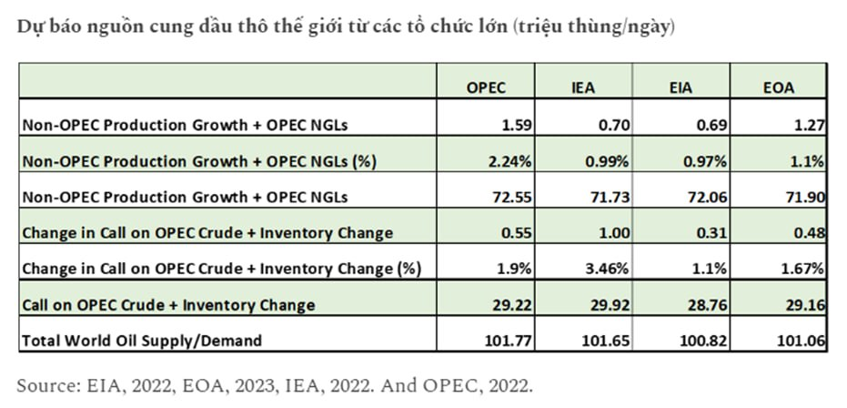 Triển vọng thị trường dầu thô 2023