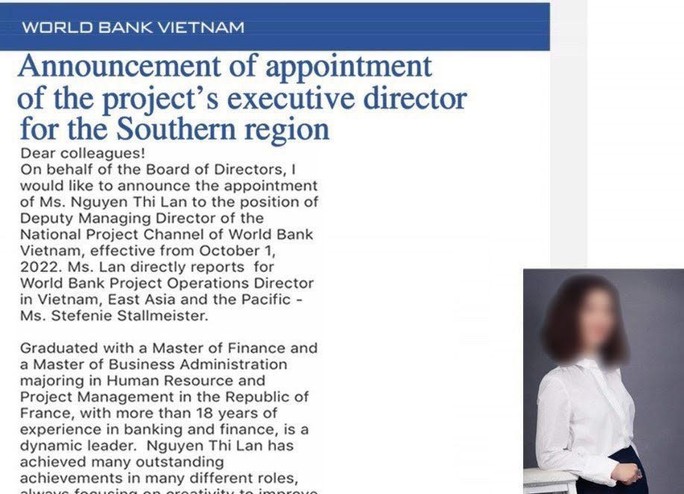 Xuất hiện kẻ mạo danh nhân viên Ngân hàng Thế giới để lừa đảo ở Việt Nam