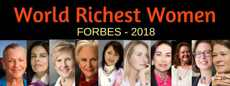 Danh sách 10 phụ nữ giàu nhất thế giới năm 2018