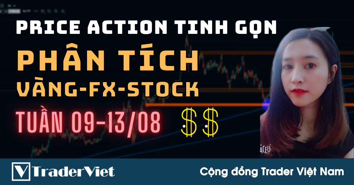 ✅ Phân Tích VÀNG-FOREX-STOCK Tuần 09-13/08 Theo Phương Pháp Price Action Tinh Gọn
