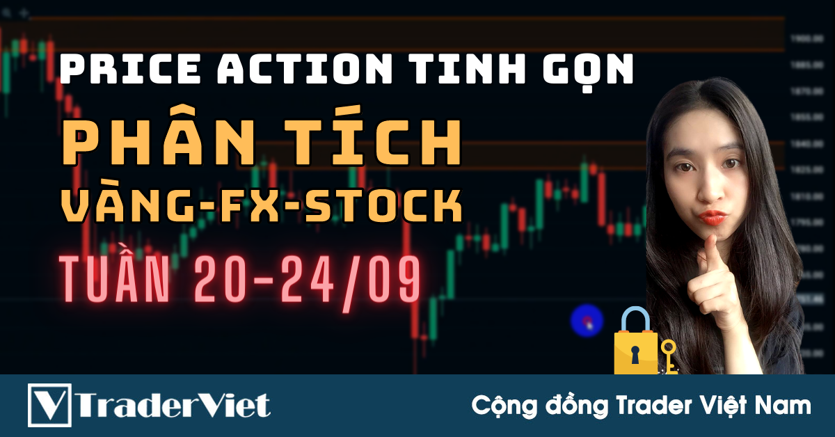 Phân Tích VÀNG-FOREX-STOCK Tuần 20-24/09 Theo Phương Pháp Price Action Tinh Gọn