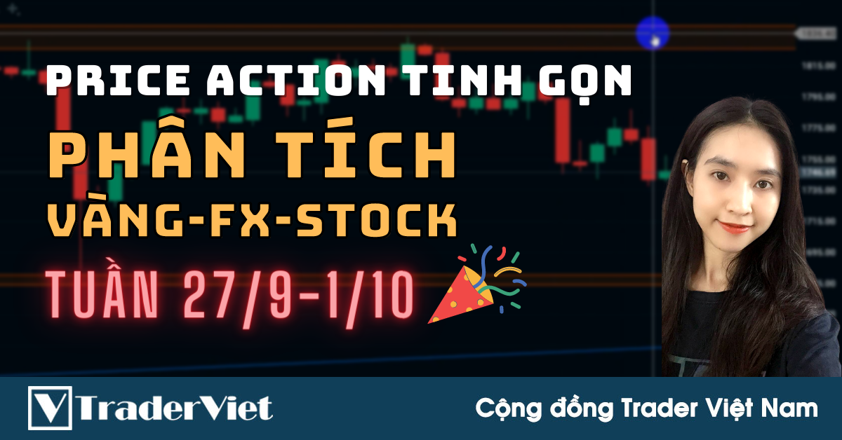 Phân Tích VÀNG-FOREX-STOCK Tuần 27/09-01/10 Theo Phương Pháp Price Action Tinh Gọn