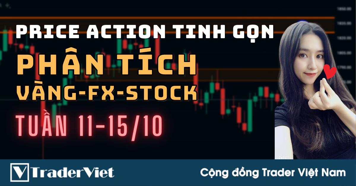 Phân Tích VÀNG-FOREX-STOCK Tuần 11-15/10 Theo Phương Pháp Price Action Tinh Gọn