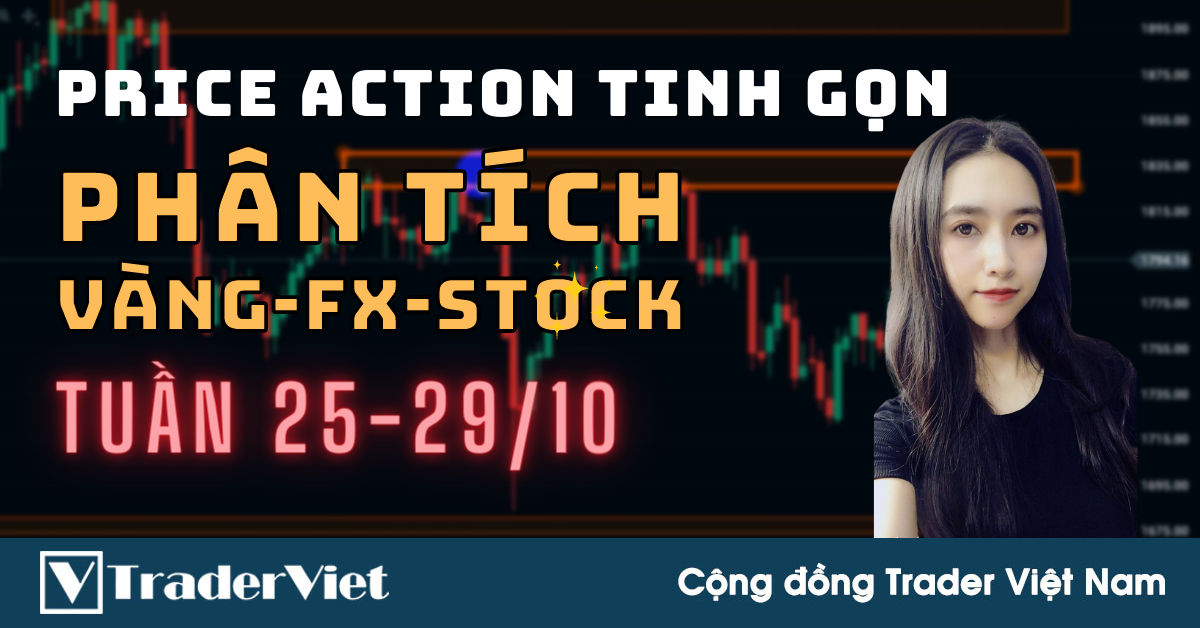 Phân Tích VÀNG-FOREX-STOCK Tuần 25-29/10 Theo Phương Pháp Price Action Tinh Gọn
