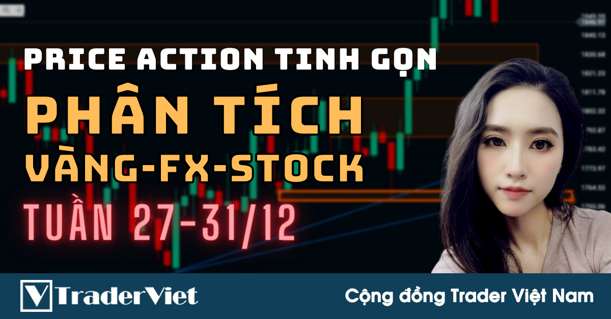Phân Tích VÀNG-FOREX-STOCK Tuần 27-31/12 Theo Phương Pháp Price Action Tinh Gọn
