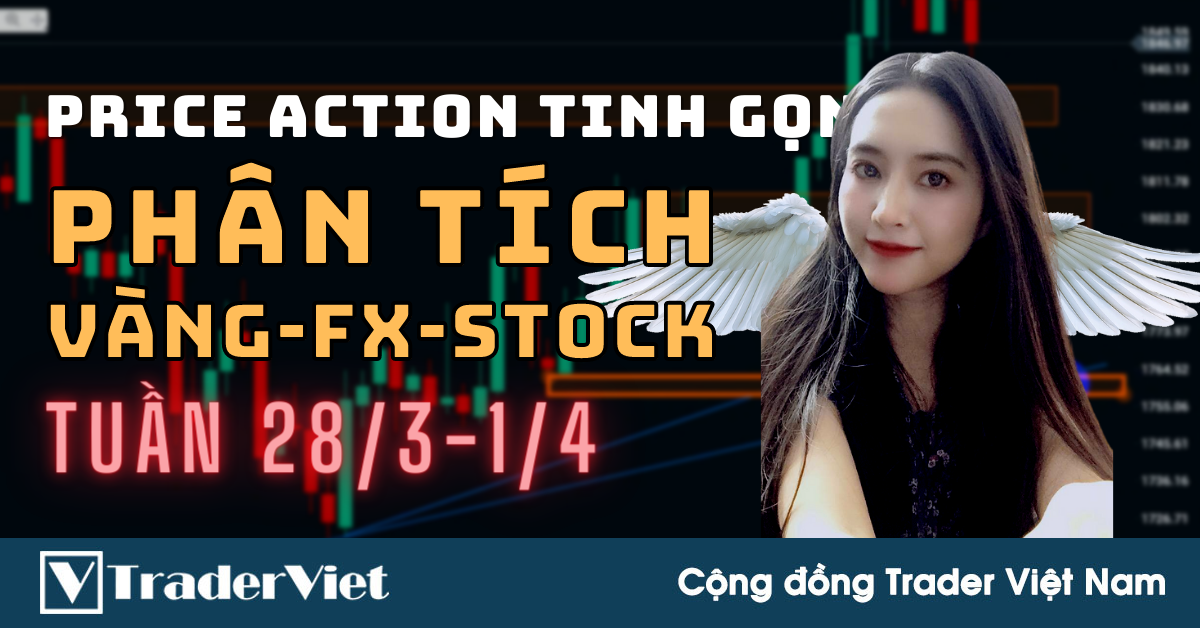 Phân Tích VÀNG-FOREX-STOCK Tuần 28/03-01/04 Theo Phương Pháp Price Action Tinh Gọn